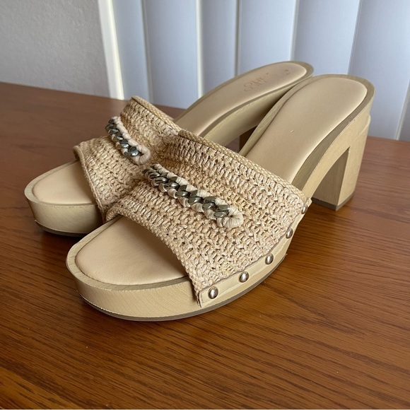 Franco Sarto Shoes - Franco Sarto Capri Clog Sandals Beige/Light Tan (Crudo) Size 10